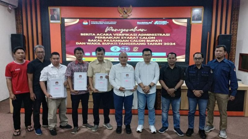 KPU : 3 Balon Bupati dan Wakil Bupati Tangerang Lolos Syarat Administrasi
