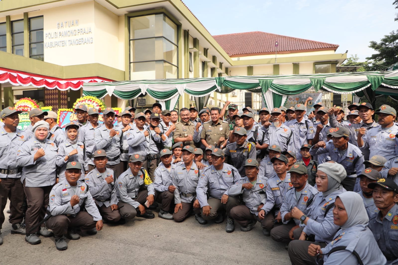 HUT Satpol-PP Kabupaten Tangerang ke-75, 165 Satlinmas Dikerahkan Saat Apel Kesiapsiagaan
