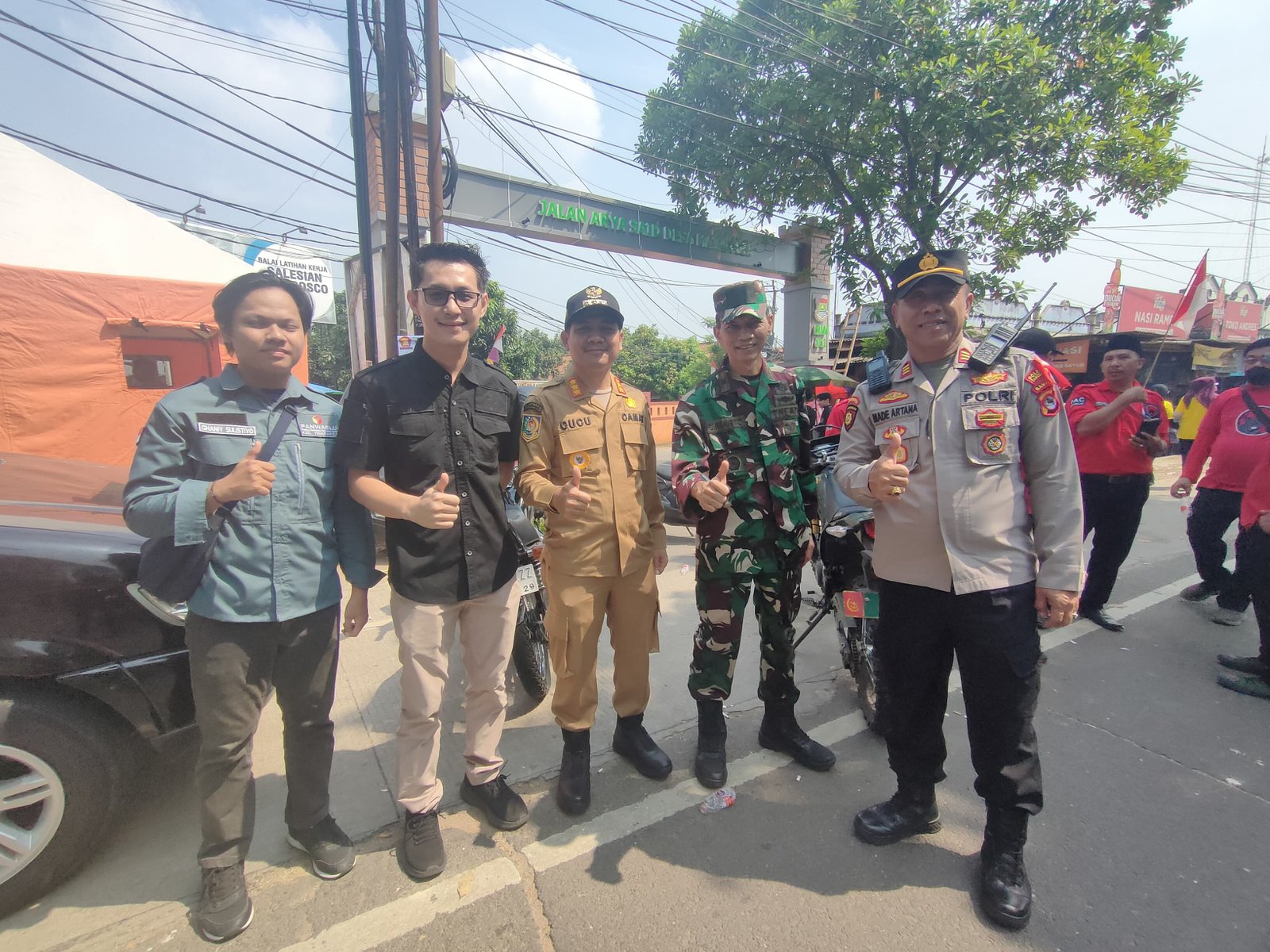 Jaga Kondusifitas Wilayah, Forkopimcam Tigaraksa Monitor Pendaftaran Bacalon Bupati di KPU