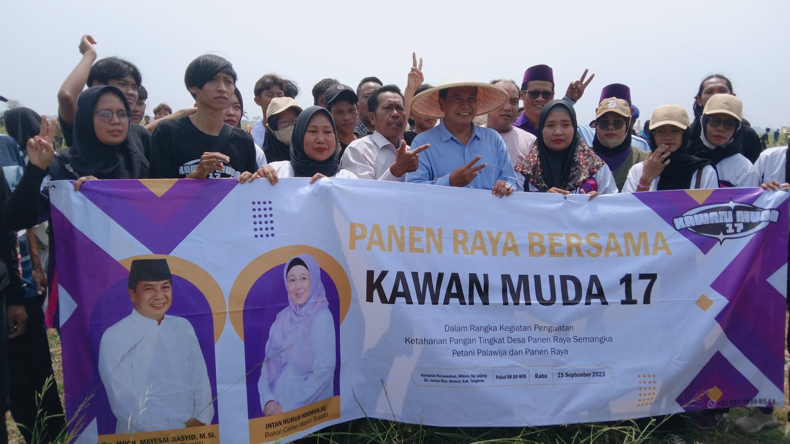 Nuansa Hari Tani Nasional, Maesyal Rasyid Bareng KM 17 Panen Semangka di Kemiri Tangerang