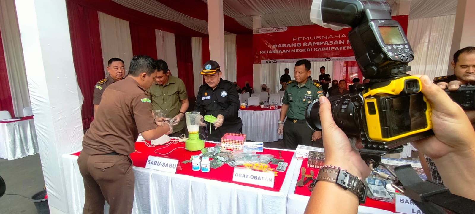Puluhan Ribu Gram Sabu Dimusnahkan Kejaksaan Negeri Kabupaten Tangerang