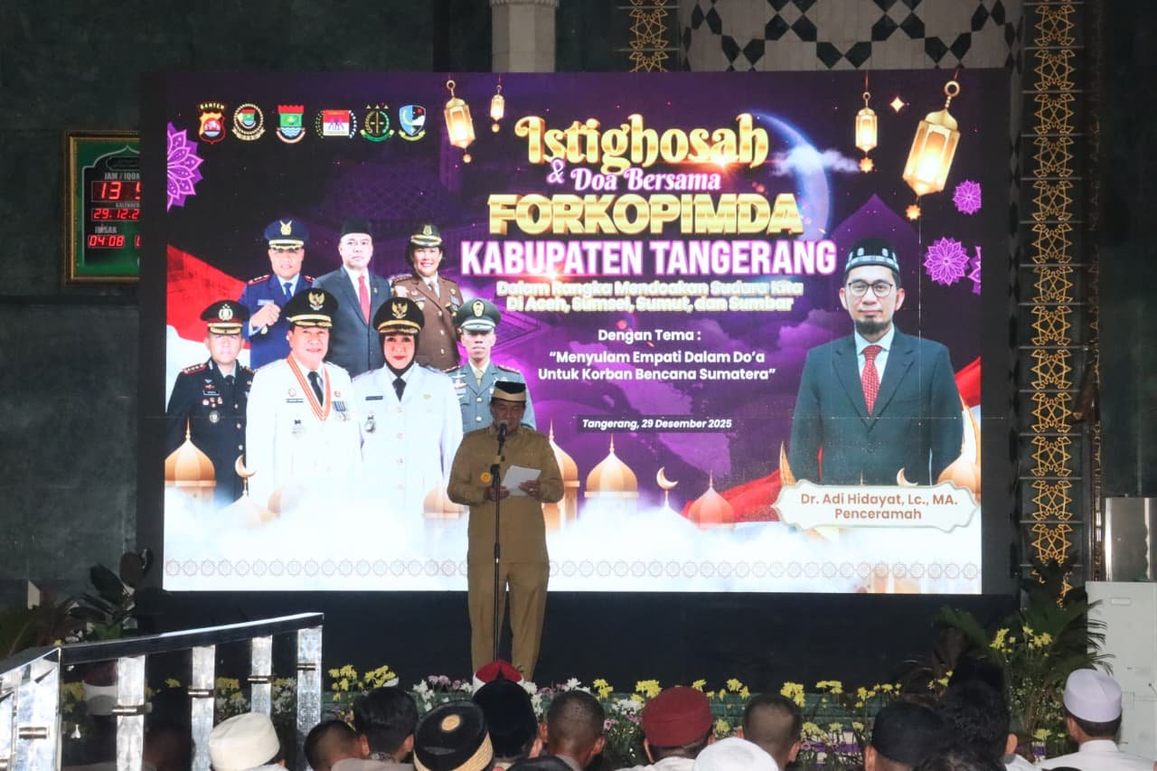 Jelang Akhir Tahun, Polresta Tangerang dan Forkopimda Gelar Istighosah dan Tablig Ustaz Adi Hidayat