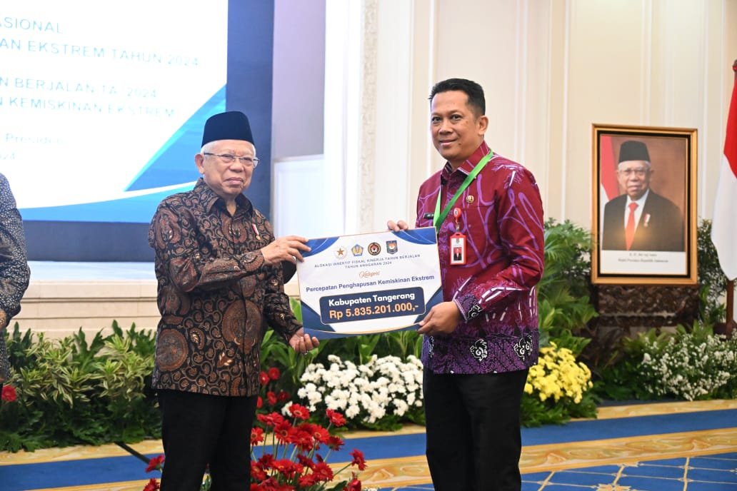 Pemkab Tangerang Raih Penghargaan Insentif Fiskal Kategori PPKE Sebesar Rp5 Miliar