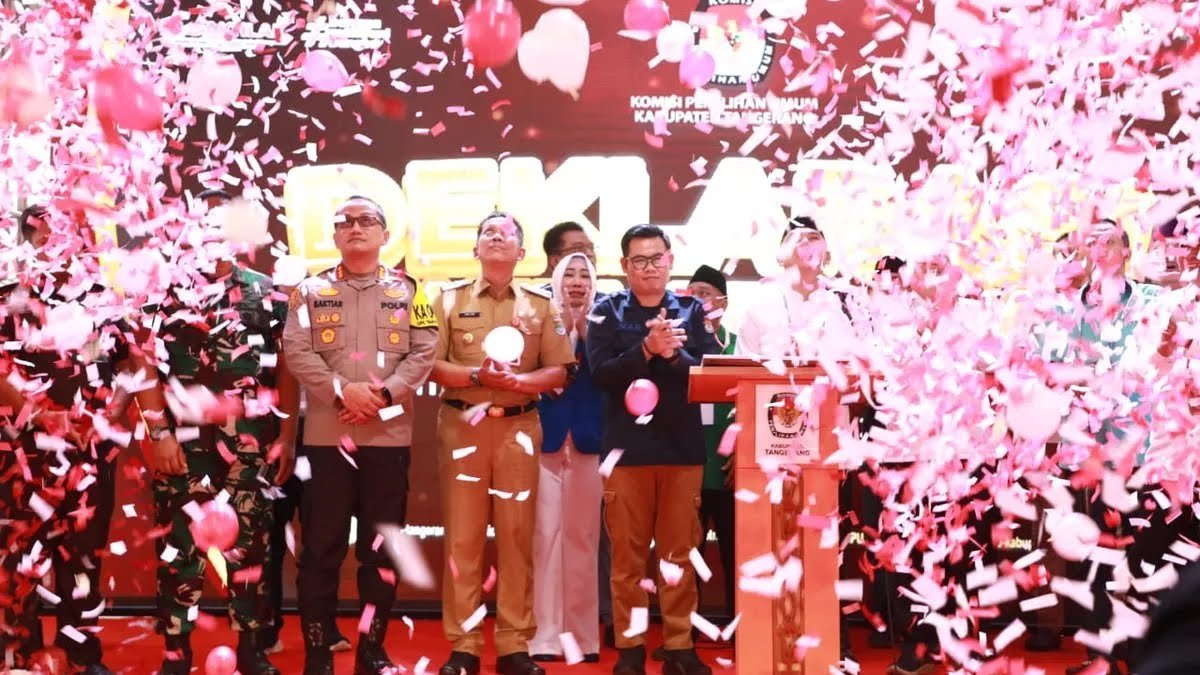 Usai Penetapan Nomor Urut, KPU Kabupaten Tangerang Ajak Tiga Paslon Bupati Deklarasi Damai
